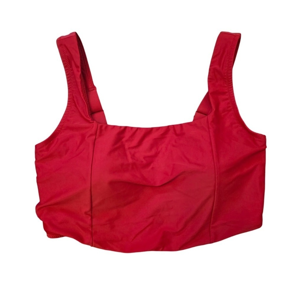 Universal Standard The Square Neck Bikini Top Baywatch Red Sz 4XS US XS